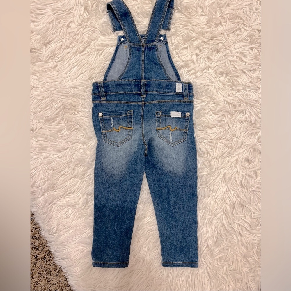🤩 7 for all mankind Size 2t toddler denim overalls